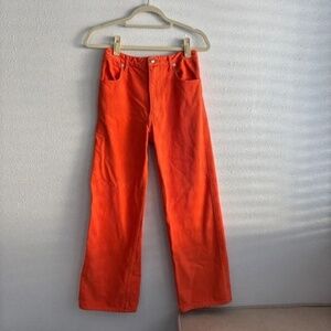 Eckhaus Latta Orange Wide Leg Jeans - Size 27